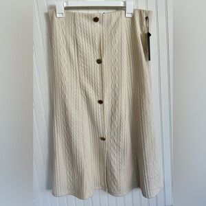 Cream Cable Knit Skirt Size L